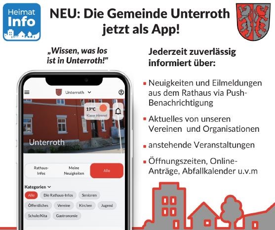 Grossansicht in neuem Fenster: Smartphone-App Gemeinde Unterroth