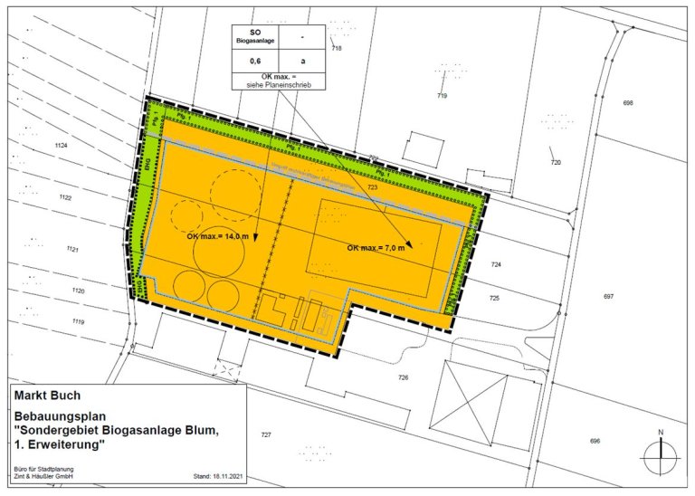 Bebauungsplan Sondergebiet Biogasanlage Blum - 1. Erweiterung