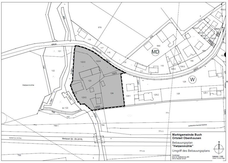 Bebauungsplan "Hetzenmühle" - Umgriff des Bebauungsplans