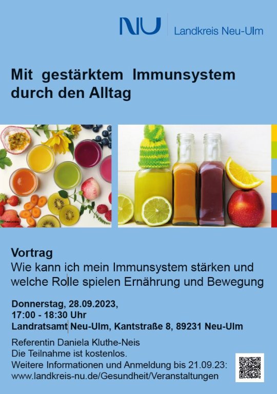 Flyer zum Vortrag Immunsystem