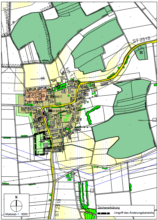 Südlicher Ortsrand Dietershofen - geänderte Darstellung