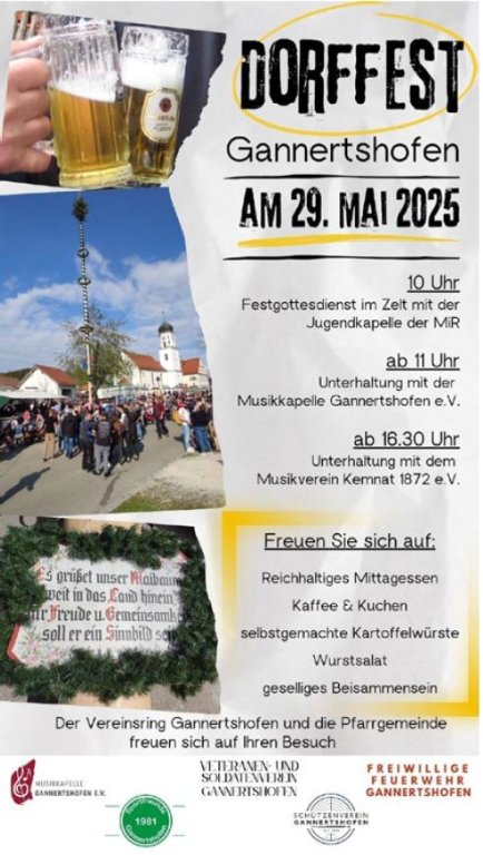 Vereinsring Gannertshofen - Dorffest 2025
